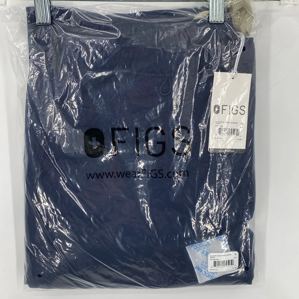 Figs Slim Cairo Cargo Scrub Pants in Navy Blue Medical Uniform Size XL